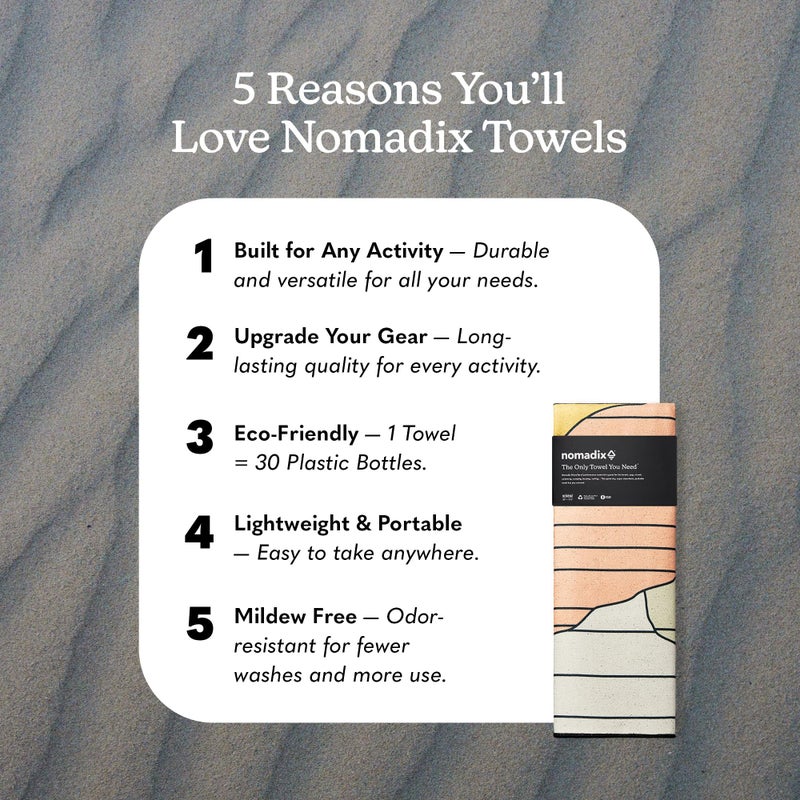 Nomadix Original Towel - Perfect for Beach, Pool, Travel, Camping, Yoga - Made with Recycled Materials - Super Absorbent - Sand Resistant - Grand Canyon National Park - 72.5x30 - Image 2